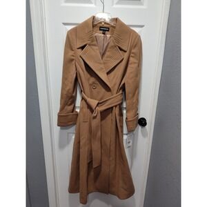 Vtg.Ladies Beige Wool Donnybrook Size 14 Fully Lined Coat made in Russia Pockets